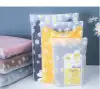 Wholesale in stock, universal printed Daisy zipper bags, simple frosted bags, semi-transparent and customizable Application Scenario